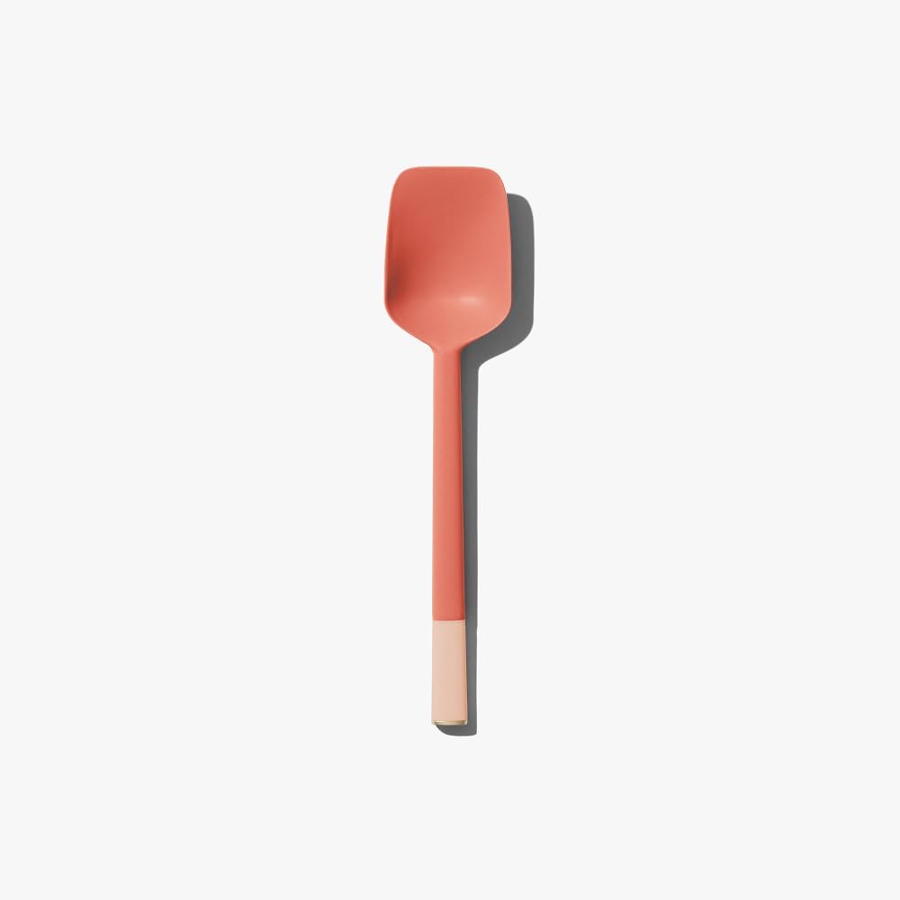 Spoonula Harissa Red | Platinum-Grade Silicone Spoon Spatula Hybrid | Heatproof 450°F, Dishwasher Safe