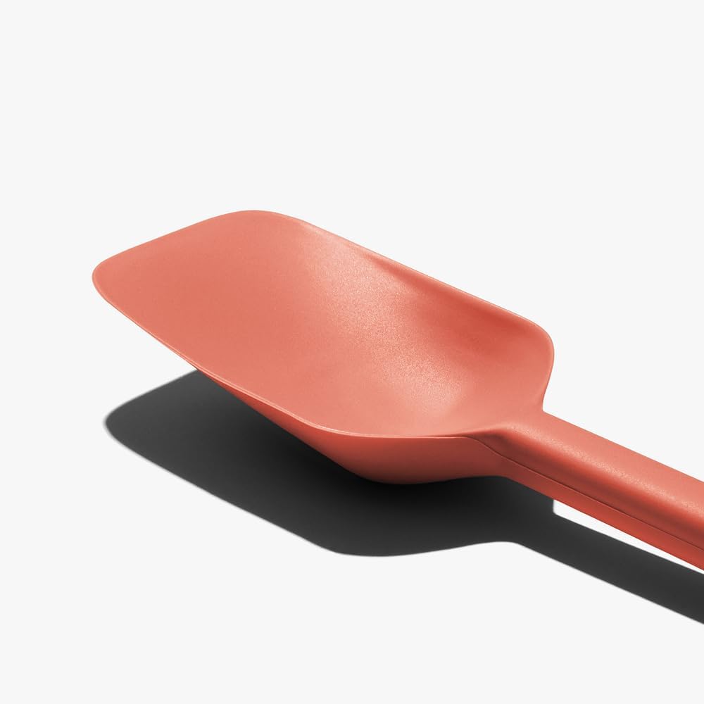 Spoonula Harissa Red | Platinum-Grade Silicone Spoon Spatula Hybrid | Heatproof 450°F, Dishwasher Safe