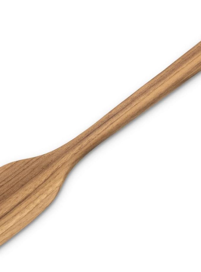 18" Teak Long Wooden Spatula, Heavy Duty Stir Paddle for Cooking in Big Pot, Canning, Handcrafted from High Moist Resistance Teak, Wooden Spoon Flat for Brewing, Grill, Mixing, Stirring, Decor