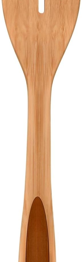 12" Wooden Slotted Spatula Turner, thick Bamboo Kitchen Spatula Turner, Egg Scraper, Wood Cooking Utensil, Kitchen Spatulas for Flipping, Serving, Scraping & Turning.