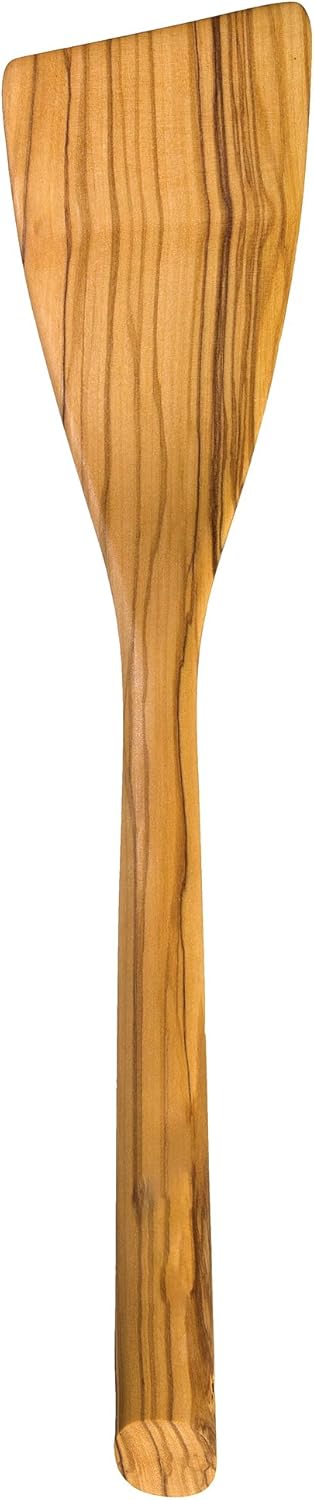 Olive Wood Spatula, Wooden Spatula for Cooking, Safe for Nonstick Cookware, 13" Long