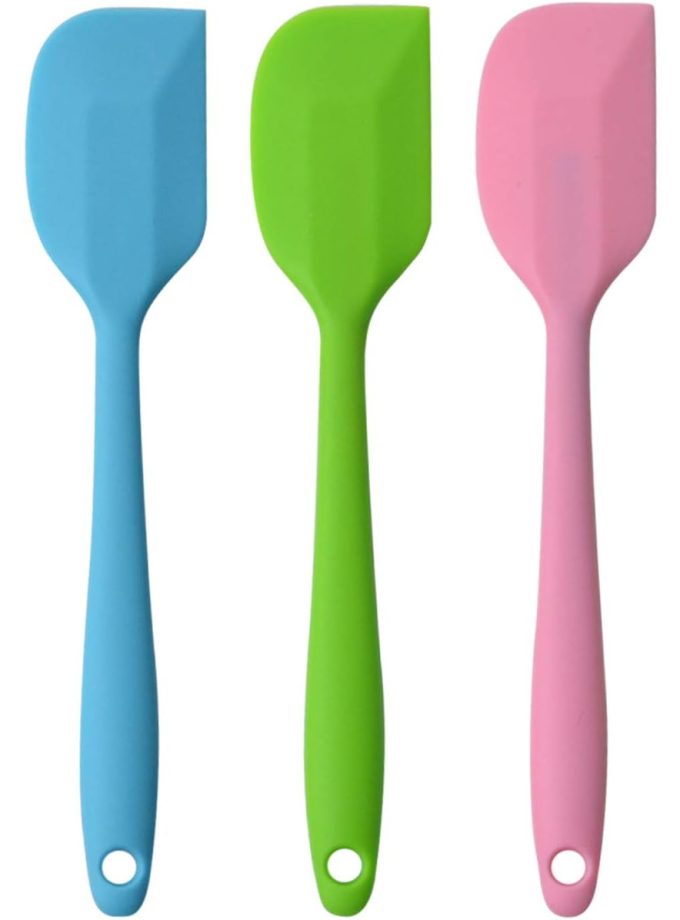 Silicone Spatulas, 8.5 inch Small Rubber Spatula Seamless One Piece Design Heat Resistant Non-Stick Flexible Scrapers Baking Mixing Tool (5 Pieces)