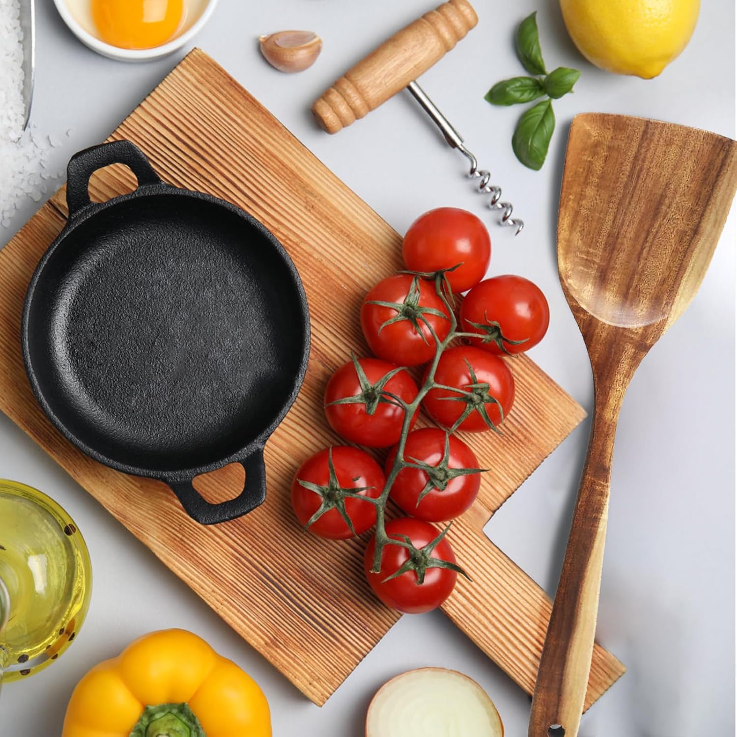 Large Wooden Wok Spatula, 13 Inch Natural Teak Long Handle Turner Coated Natural Resin, Handmade for Non-stick Cookware